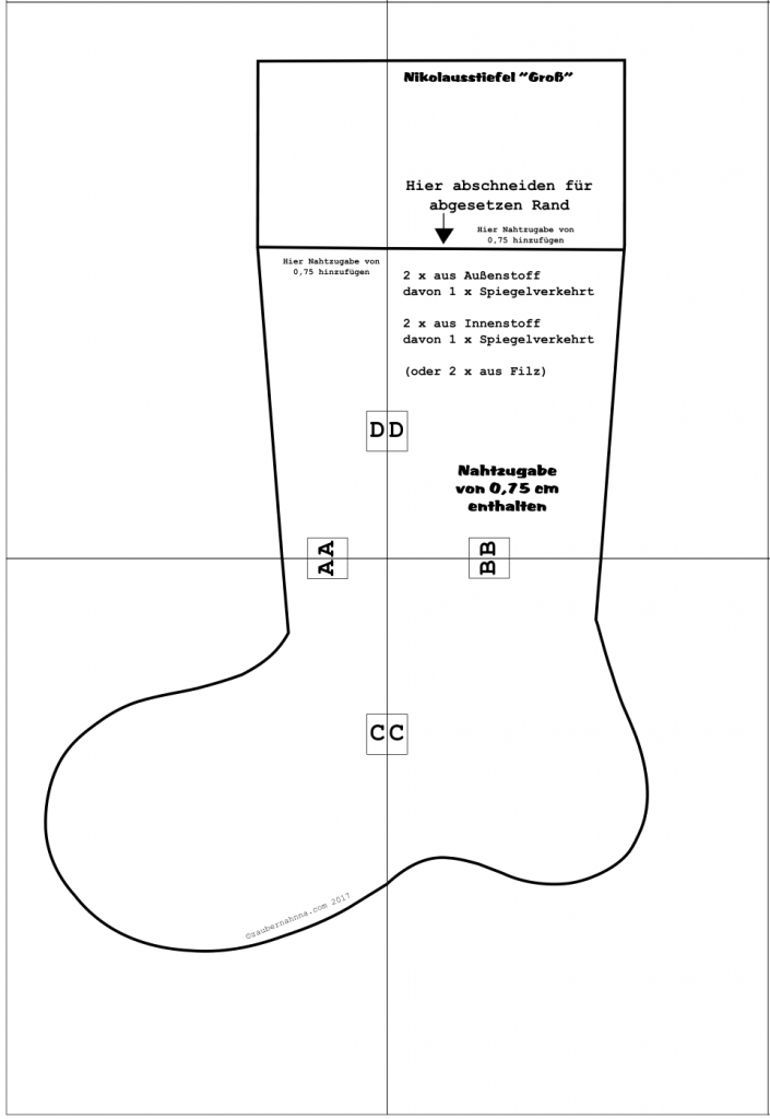 N Htutorial Kleines Weihnachtsfreebie Nikolausstiefel Zaubernahnna